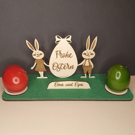 Osterei Hase Filz Holz Laser Geschenk Oma Opa Froher Ostern
